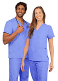 Adar Universal Unisex V-Neck 2 Pocket Scrub Top