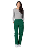 Adar Universal Natural-Rise Multipocket Cargo Tapered Leg Pants Petite