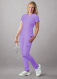ADAR Addition Women's Notched V-neck Scrub Top1