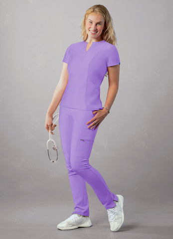 ADAR Addition Women's Notched V-neck Scrub Top1