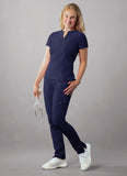 ADAR Addition Women's Notched V-neck Scrub Top1