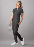 ADAR Addition Women's Notched V-neck Scrub Top1