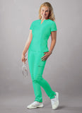 ADAR Addition Women's Notched V-neck Scrub Top1