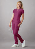 ADAR Addition Women's Notched V-neck Scrub Top1