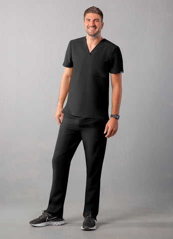 ADAR Addition Men's Classic V-Neck Scrub Top