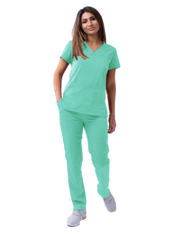 ADAR Pro Womenâ€™s Sweetheart V-neck Scrub Top