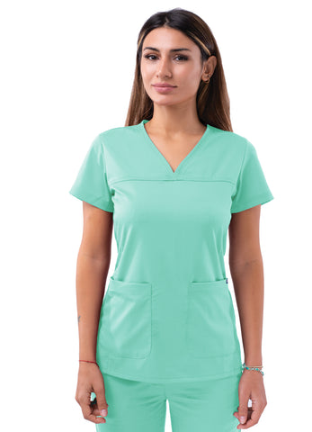 ADAR Pro Womenâ€™s Sweetheart V-neck Scrub Top