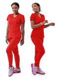 ADAR Pro Women's Modern Athletic Jogger Scrub Set