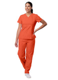 Sivvan Women's Mock Wrap Top/Cargo Pant Scrub Set